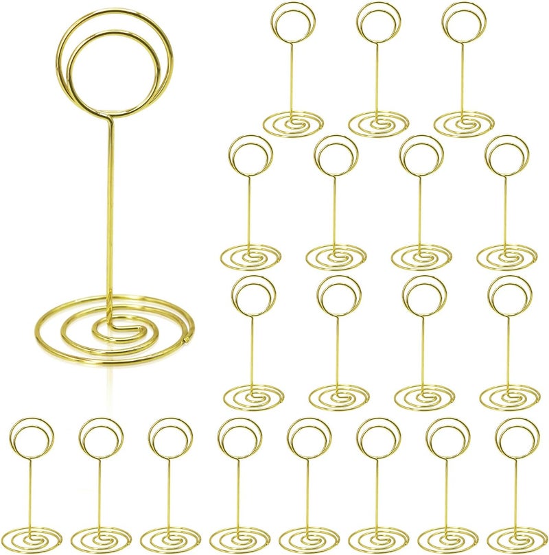 RONTEDA Table Number Holders 20Packs - 3.35 Inch Table Number Stands Place Card Holder for Wedding Party Graduation Reception Restaurant Home Photo Picture Office Memo (Gold, 3.35") - Image 1